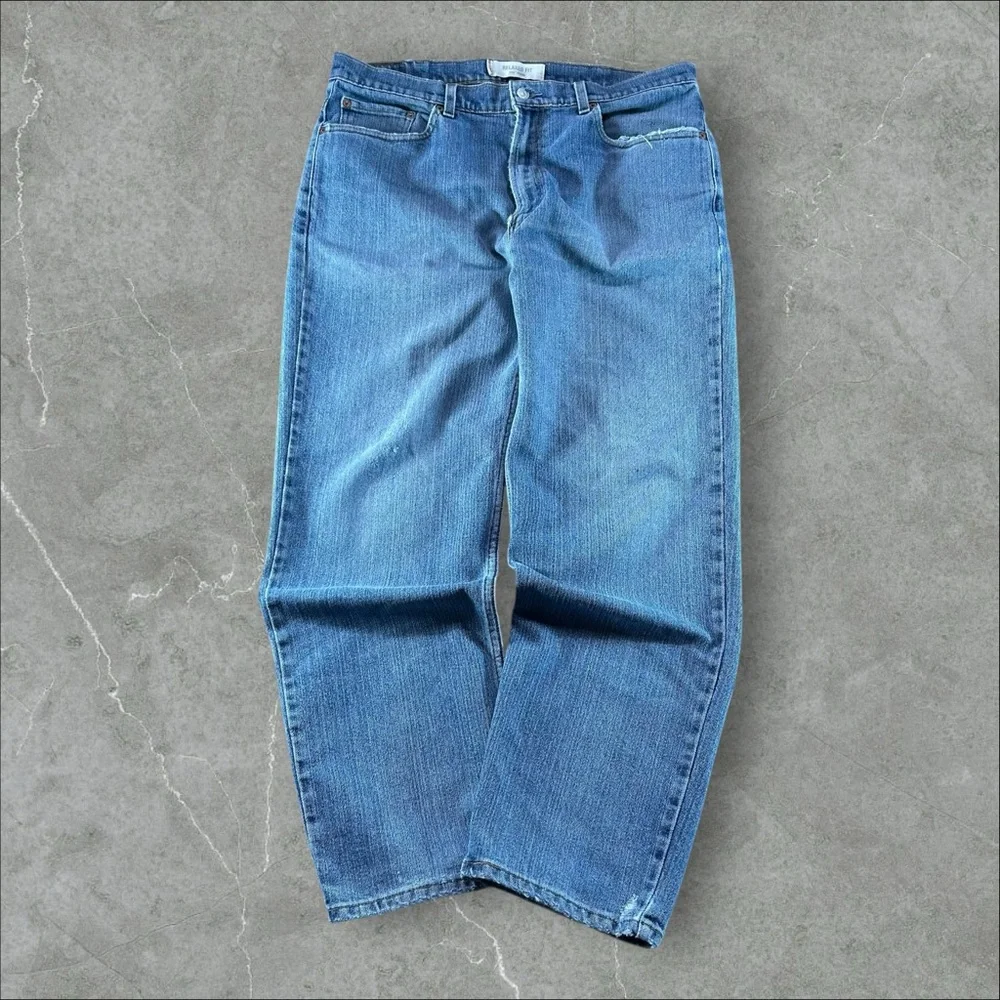 Vintage Levi’s 550 Jeans Men 38x32 Blue Relaxed Y2K Baggy‎ Wide-Leg Grunge Denim